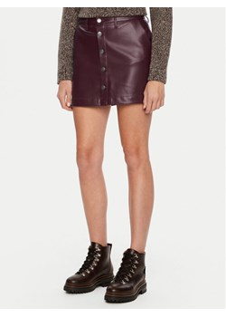 ONLY Spódnica z imitacji skóry Amazing 15331876 Bordowy Slim Fit ze sklepu MODIVO w kategorii Spódnice - zdjęcie 182687349