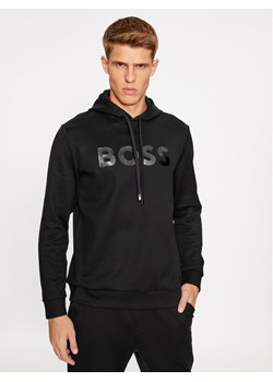 Boss Bluza Scoody Mirror 50501222 Czarny Relaxed Fit ze sklepu MODIVO w kategorii Bluzy męskie - zdjęcie 182687366