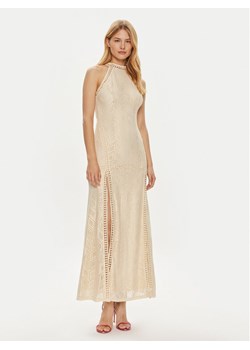 Guess Sukienka wieczorowa W2YK96 K3I20 Beżowy Regular Fit ze sklepu MODIVO w kategorii Sukienki - zdjęcie 182687536