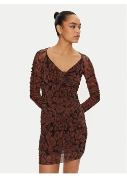 PINKO Sukienka codzienna Ribolla 103298 A1RB Brązowy Slim Fit ze sklepu MODIVO w kategorii Sukienki - zdjęcie 182687545