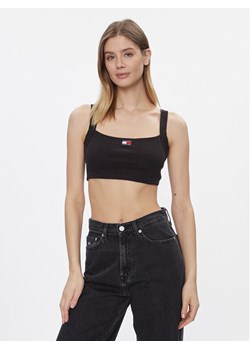 Tommy Jeans Top Badge DW0DW17395 Czarny Slim Fit ze sklepu MODIVO w kategorii Bluzki damskie - zdjęcie 182687687