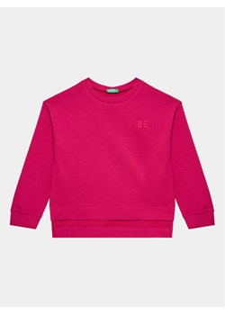 United Colors Of Benetton Bluza 3J68C10E1 Różowy Relaxed Fit ze sklepu MODIVO w kategorii Bluzy dziewczęce - zdjęcie 182688015