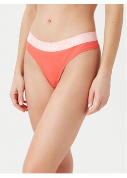 HUGO Stringi Sporty Logo 50480166 Czerwony ze sklepu MODIVO w kategorii Majtki damskie - zdjęcie 182688288
