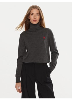 AMI PARIS Golf FKS411.KN0025 Szary Regular Fit - id: 0000304738937 - marki Ami Paris - 182688326 AMI PARIS Golf FKS411.KN0025 Szary Regular Fit ze sklepu MODIVO w kategorii Swetry damskie - zdjęcie 182688326