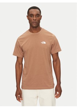 The North Face T-Shirt Simple Dome NF0A87NG Brązowy Regular Fit ze sklepu MODIVO w kategorii T-shirty męskie - zdjęcie 182688387