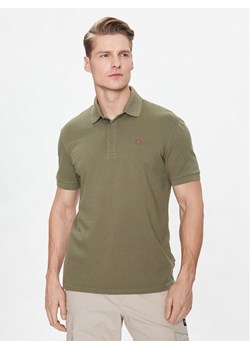 Napapijri Polo Eolanos 3 NP0A4GB3 Zielony Regular Fit ze sklepu MODIVO w kategorii T-shirty męskie - zdjęcie 182688438
