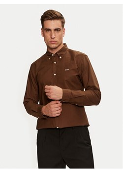 BOSS Koszula H-Roan 50521996 Brązowy Slim Fit ze sklepu MODIVO w kategorii Koszule męskie - zdjęcie 182688467