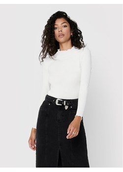 ONLY Bluzka Emma 15180040 Biały Slim Fit ze sklepu MODIVO w kategorii Bluzki damskie - zdjęcie 182688557