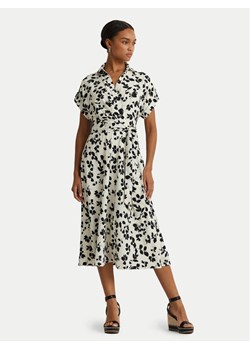 Lauren Ralph Lauren Sukienka koszulowa 250932707001 Écru Regular Fit ze sklepu MODIVO w kategorii Sukienki - zdjęcie 182688746