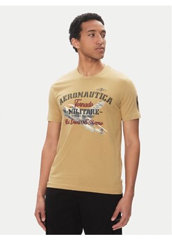 Aeronautica Militare T-Shirt 251TS2406J641 Beżowy Regular Fit ze sklepu MODIVO w kategorii T-shirty męskie - zdjęcie 182689266