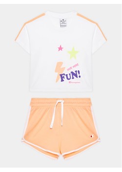 Champion Komplet t-shirt i spodenki 404678 Biały Regular Fit ze sklepu MODIVO w kategorii Komplety dziewczęce - zdjęcie 182689336