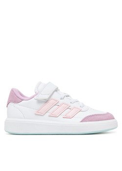 adidas Sneakersy Courtblock JH8570 Biały ze sklepu MODIVO w kategorii Buty sportowe dziecięce - zdjęcie 182689356