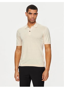 Calvin Klein Polo K10K113053 Beżowy Regular Fit ze sklepu MODIVO w kategorii T-shirty męskie - zdjęcie 182689397