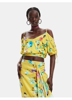 Desigual Bluzka 23SWBW20 Żółty Regular Fit ze sklepu MODIVO w kategorii Bluzki damskie - zdjęcie 182689426
