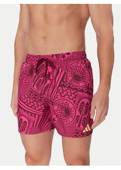 adidas Szorty kąpielowe FARM 3-Stripes JG3599 Różowy Regular Fit ze sklepu MODIVO w kategorii Kąpielówki - zdjęcie 182689458