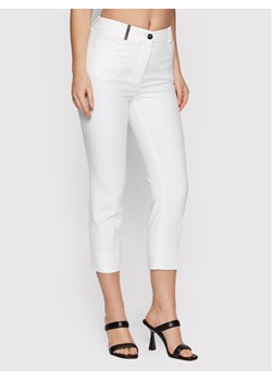 Peserico Spodnie materiałowe P04855J0 Biały Regular Fit ze sklepu MODIVO w kategorii Spodnie damskie - zdjęcie 182689545
