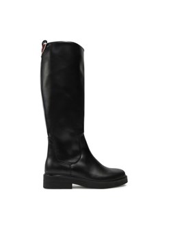 Tommy Hilfiger Kozaki Premium Leather Long Boot FW0FW08180 Czarny ze sklepu MODIVO w kategorii Kozaki damskie - zdjęcie 182689769