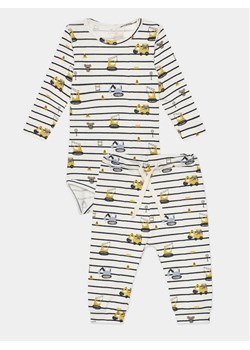 NAME IT Komplet body i spodnie Bisson 13230692 Biały Regular Fit ze sklepu MODIVO w kategorii Komplety niemowlęce - zdjęcie 182689778