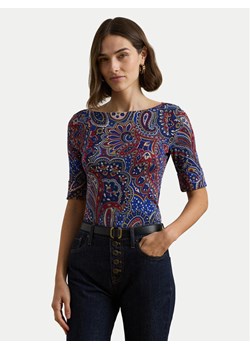 LAUREN RALPH LAUREN Bluzka 200957613001 Kolorowy Slim Fit ze sklepu MODIVO w kategorii Bluzki damskie - zdjęcie 182689856