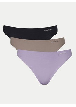 Calvin Klein Underwear Komplet 3 par stringów 000QD3558E Kolorowy ze sklepu MODIVO w kategorii Majtki damskie - zdjęcie 182689919
