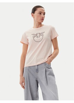 PINKO T-Shirt Quentin 100535 A2G7 Różowy Regular Fit ze sklepu MODIVO w kategorii Bluzki damskie - zdjęcie 182689976