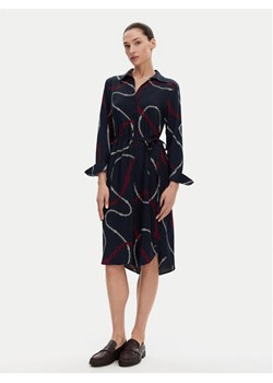 Tommy Hilfiger Sukienka koszulowa WW0WW44665 Granatowy Regular Fit ze sklepu MODIVO w kategorii Sukienki - zdjęcie 182690098