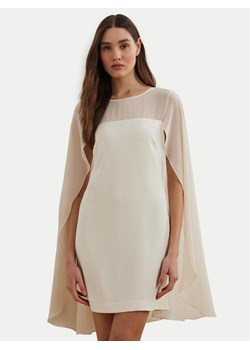 LAUREN RALPH LAUREN Sukienka koktajlowa 253963771001 Écru Regular Fit ze sklepu MODIVO w kategorii Sukienki - zdjęcie 182690768