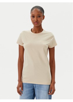 BOSS T-Shirt C_Elogo_20 50541343 Beżowy Slim Fit ze sklepu MODIVO w kategorii Bluzki damskie - zdjęcie 182690859