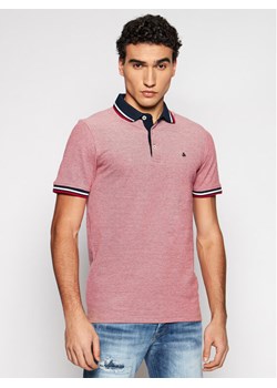 Jack&Jones Polo Paulos 12136668 Czerwony Slim Fit ze sklepu MODIVO w kategorii T-shirty męskie - zdjęcie 182691018