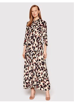YAS Sukienka koszulowa Savanna 26022663 Beżowy Regular Fit ze sklepu MODIVO w kategorii Sukienki - zdjęcie 182691108
