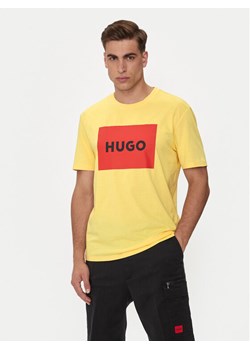 Hugo T-Shirt Dulive222 50467952 Żółty Regular Fit ze sklepu MODIVO w kategorii T-shirty męskie - zdjęcie 182691165