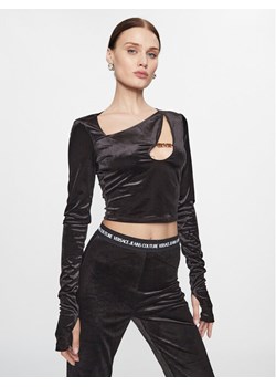 Versace Jeans Couture Bluzka 75HAH605 Czarny Slim Fit ze sklepu MODIVO w kategorii Bluzki damskie - zdjęcie 182691316