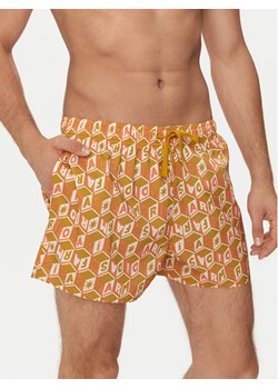 adidas Szorty kąpielowe FARM Rio 3-Stripes CLX IR6199 Żółty Regular Fit ze sklepu MODIVO w kategorii Kąpielówki - zdjęcie 182691379