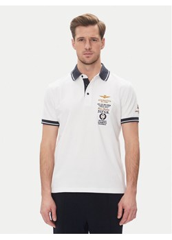 Aeronautica Militare Polo 251PO1853P191 Biały Regular Fit ze sklepu MODIVO w kategorii T-shirty męskie - zdjęcie 182691475