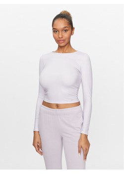 4F Bluzka 4FAW23TLONF166 Fioletowy Slim Fit ze sklepu MODIVO w kategorii Bluzki damskie - zdjęcie 182691578