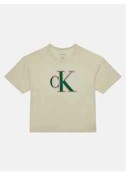 Calvin Klein Jeans T-Shirt IG0IG02806 Écru Boxy Fit - id: 0000304406492 - marki Calvin Klein - 182691666 Calvin Klein Jeans T-Shirt IG0IG02806 Écru Boxy Fit ze sklepu MODIVO w kategorii Bluzki dziewczęce - zdjęcie 182691666