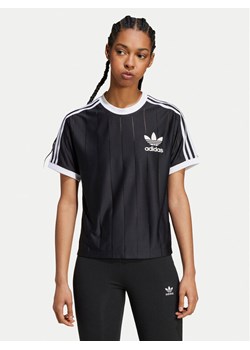 adidas T-Shirt adicolor 3-Stripes IX5505 Czarny Loose Fit ze sklepu MODIVO w kategorii Bluzki damskie - zdjęcie 182691758