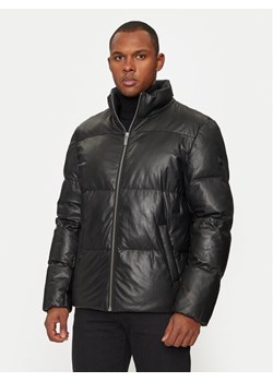 KARL LAGERFELD Kurtka skórzana 555010 544415 Czarny Regular Fit ze sklepu MODIVO w kategorii Kurtki męskie - zdjęcie 182691959