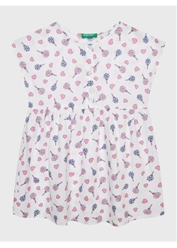 United Colors Of Benetton Sukienka codzienna 4EKJGV00M Biały Regular Fit ze sklepu MODIVO w kategorii Sukienki niemowlęce - zdjęcie 182692056