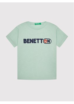 United Colors Of Benetton T-Shirt 3I1XG102N Zielony Regular Fit ze sklepu MODIVO w kategorii Koszulki niemowlęce - zdjęcie 182692148
