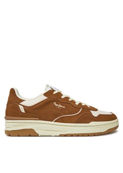 Pepe Jeans Sneakersy Chester Air M PMS00033 Brązowy ze sklepu MODIVO w kategorii Buty sportowe męskie - zdjęcie 182692299
