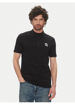 KARL LAGERFELD Polo 745023 552224 Czarny Regular Fit ze sklepu MODIVO w kategorii T-shirty męskie - zdjęcie 182692319