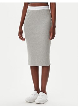 Calvin Klein Underwear Spódnica ołówkowa LV00QS7350 Szary Slim Fit ze sklepu MODIVO w kategorii Spódnice - zdjęcie 182692537