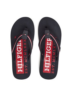Tommy Hilfiger Japonki Corporate Hilfiger Beach FM0FM05436 Granatowy ze sklepu MODIVO w kategorii Klapki męskie - zdjęcie 182692579