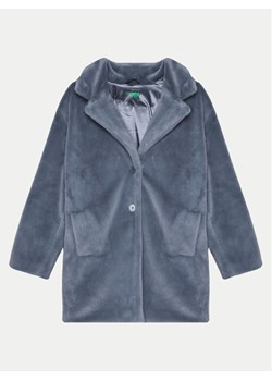 United Colors Of Benetton Futro 2ZWKCN05S Szary Relaxed Fit ze sklepu MODIVO w kategorii Płaszcze dziewczęce - zdjęcie 182692585