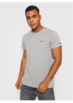 Pepe Jeans T-Shirt Original Basic 3 N PM508212 Szary Slim Fit ze sklepu MODIVO w kategorii T-shirty męskie - zdjęcie 182692806