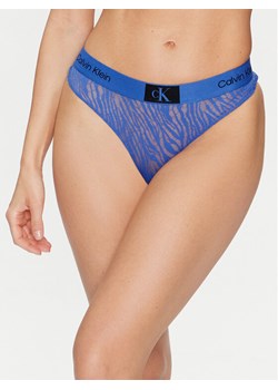 Calvin Klein Underwear Stringi 000QF7378E Niebieski ze sklepu MODIVO w kategorii Majtki damskie - zdjęcie 182692838