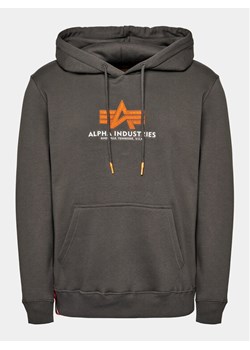 Alpha Industries Bluza Basic 178312 Szary Regular Fit ze sklepu MODIVO w kategorii Bluzy męskie - zdjęcie 182693079