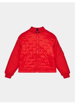 Tommy Hilfiger Kurtka bomber KG0KG07795 D Czerwony Boxy Fit ze sklepu MODIVO w kategorii Kurtki chłopięce - zdjęcie 182693356