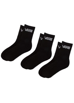 Vans Zestaw 3 par wysokich skarpet damskich By Classic Crew VXNQBLK Czarny ze sklepu MODIVO w kategorii Skarpetki damskie - zdjęcie 182693627